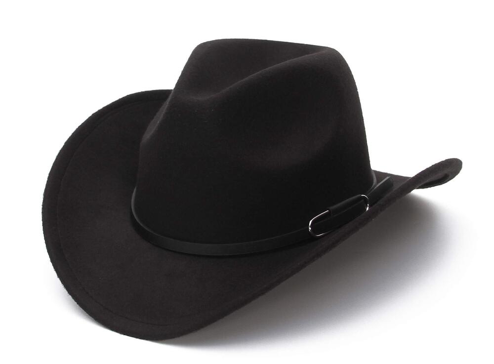 1025 Cowboy Hat Classic Roll Up Brim Fedora Cowgirl Hat Western Cowboy Hat